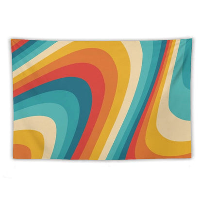 70s Retro Aesthetic Tapestry