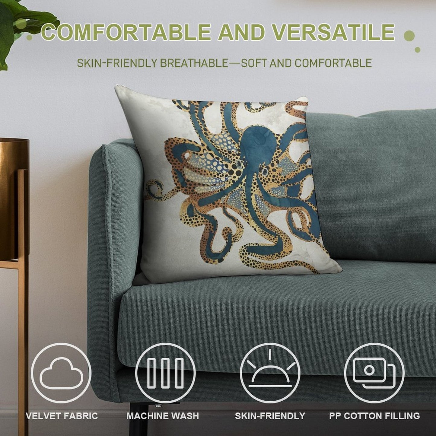 Underwater Dream VI Soft Fade-Resistant Throw Pillow