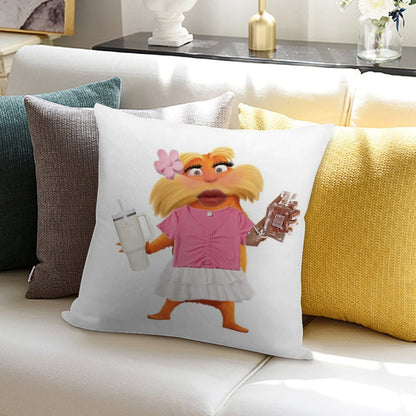 Preppy Lorax Soft Home Decor Throw Pillow