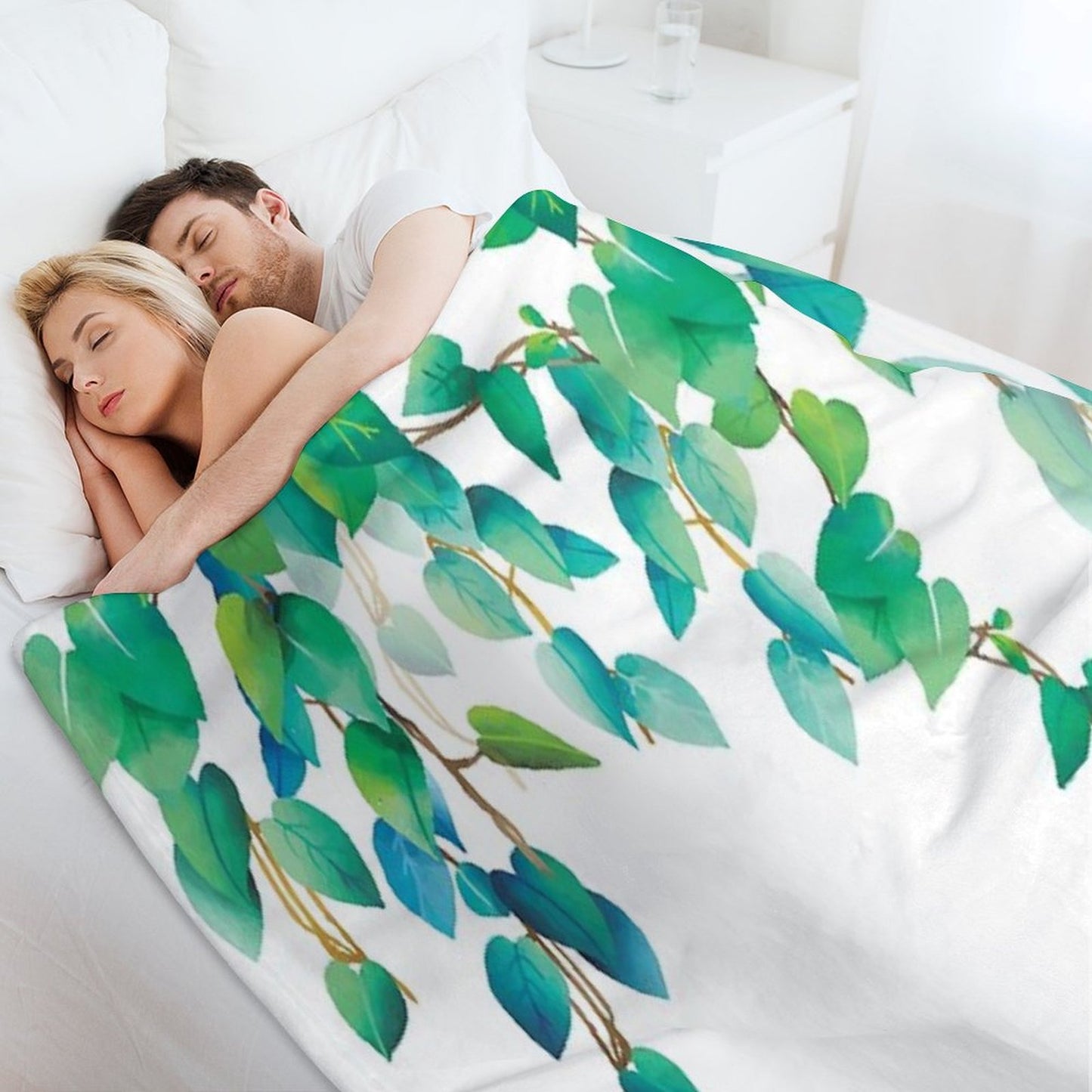 Vines Hanging Leaves Throw Blanket