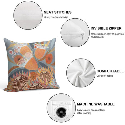 Australian Boquet Soft Shrink-Resistant Throw Pillow