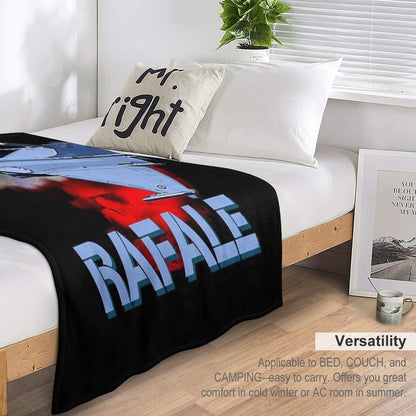 Dassault Rafale French Fighterjet Aircraft Throw Blanket