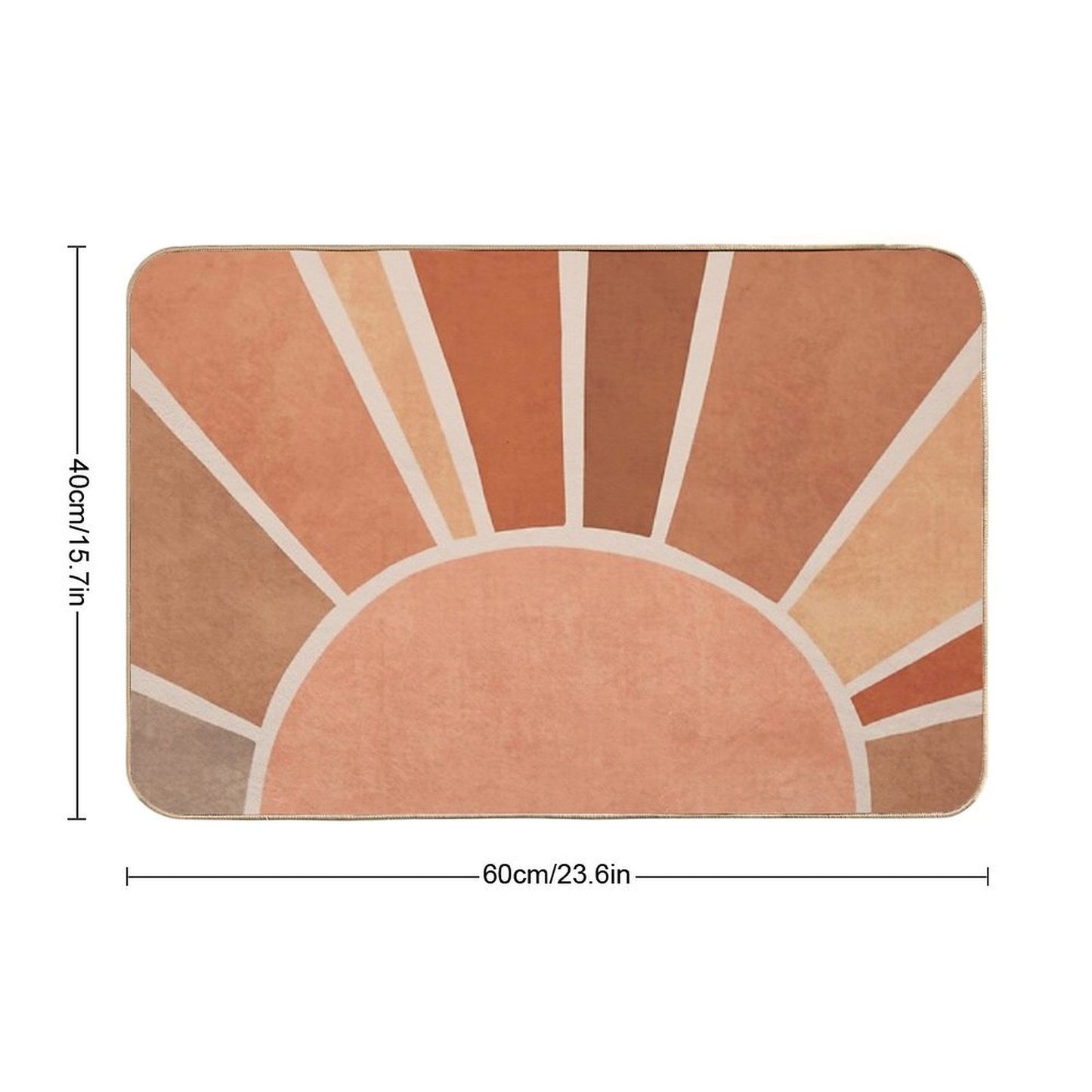 Warm Boho Sunrise Bath Mat