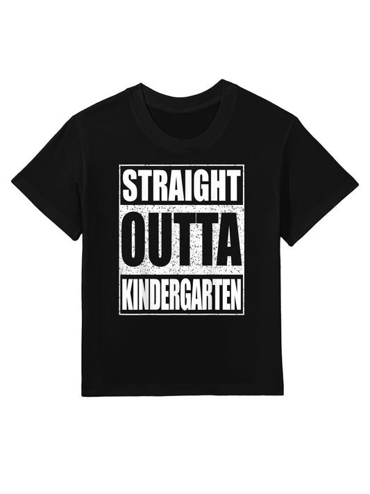 Straight Outta Kindergarten Boy Girl Graduation Kids T-Shirt