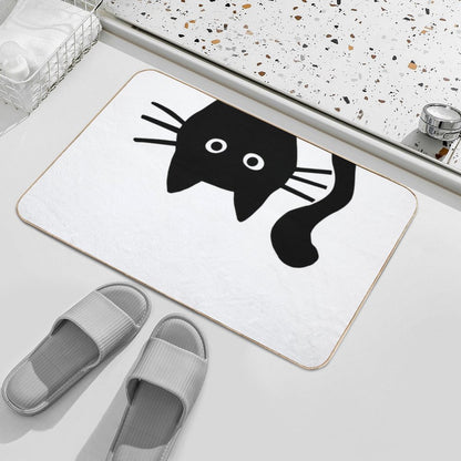 Funny Black Cat Bath Mat