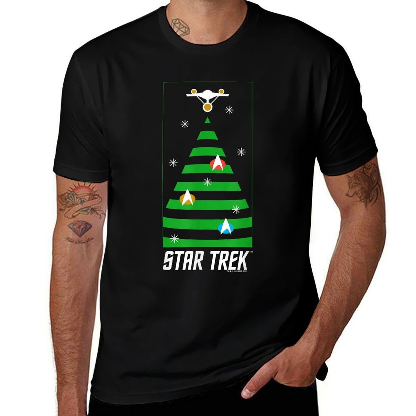 Star Trek The Original Series Christmas Tree  Moisture-wicking T-Shirt