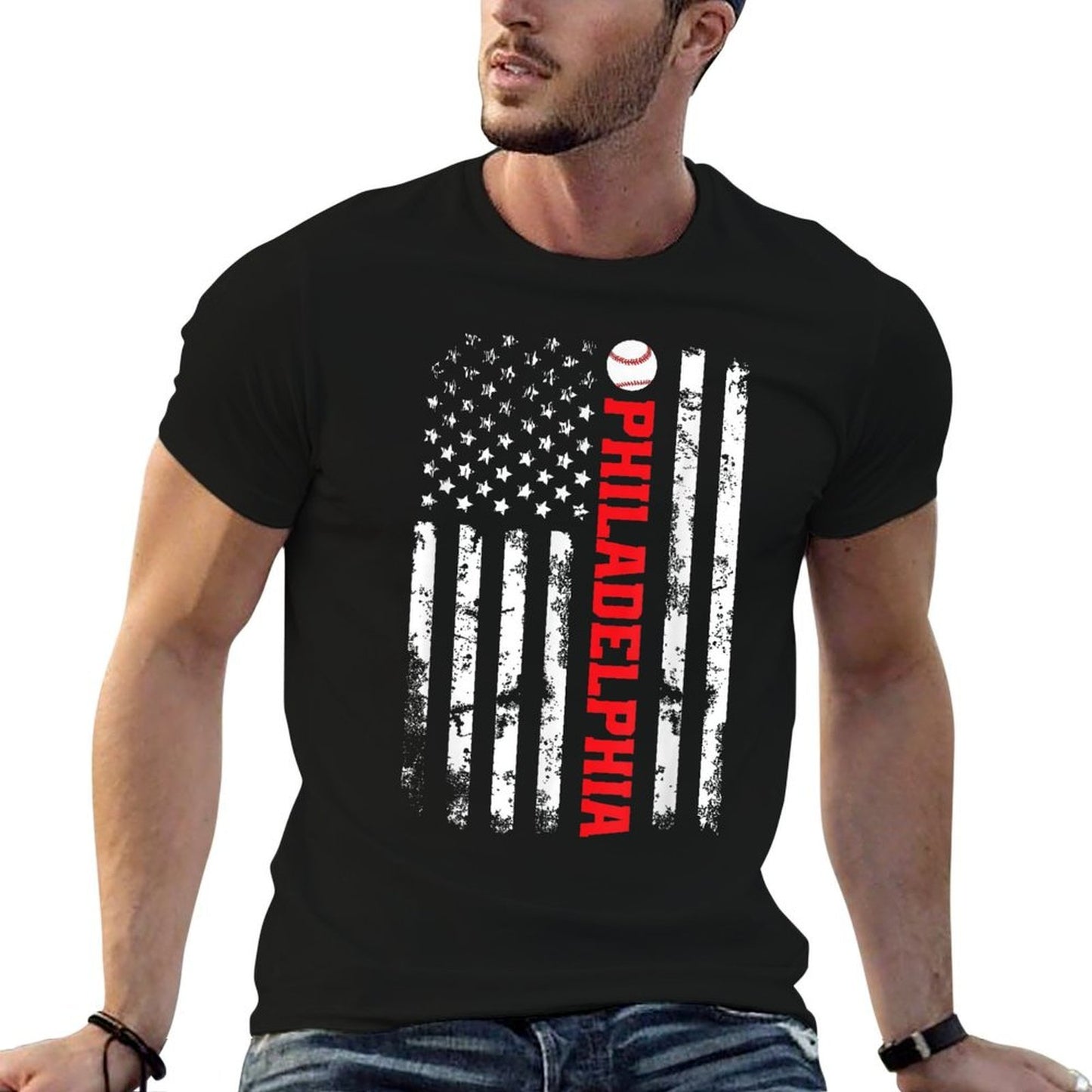 Philadelphia Baseball USA  Cotton T-Shirt