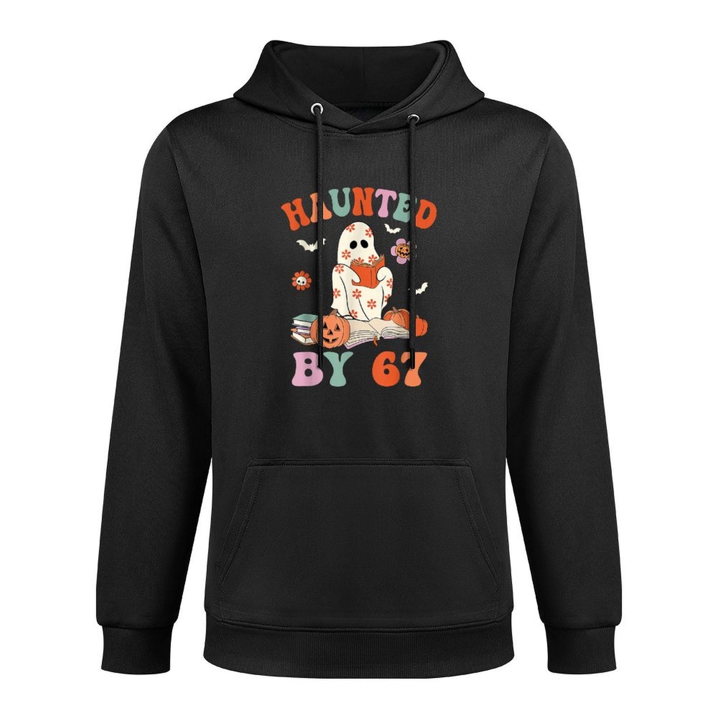 Haunted by 67 Funny Boo Ghost Teacher 6 7 Halloween Costume Casual Wear Hoodie