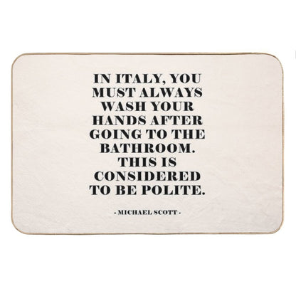 In Italy - The Office Quote Bath Mat