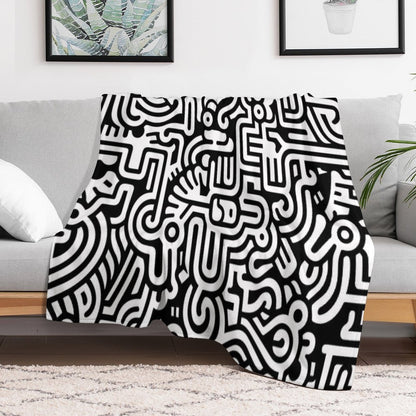 Pop Art Abstract Throw Blanket