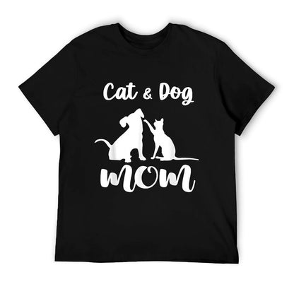 Cat And Dog Mom Shirt Pets Animals Lover Puppy for Women T-Shirt