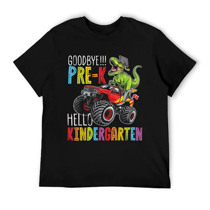 Pre-K Boys Last Day Of School Dinosaur T-Rex Monster Truck T-Shirt