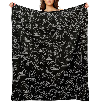 Race Circuits - Pattern Throw Blanket