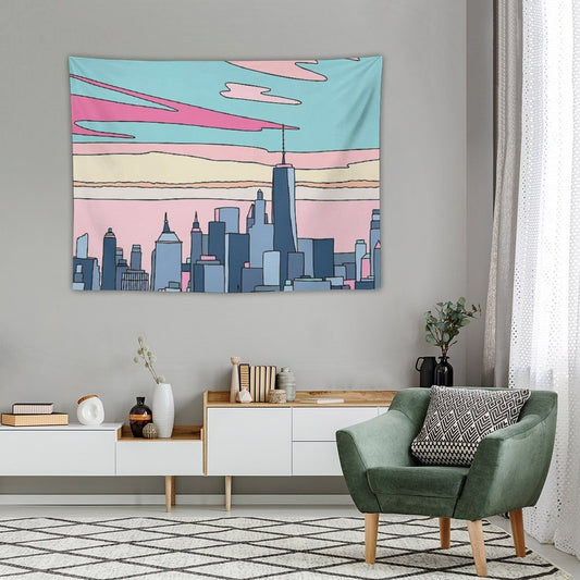 City Sunset by Elebea Tapestry