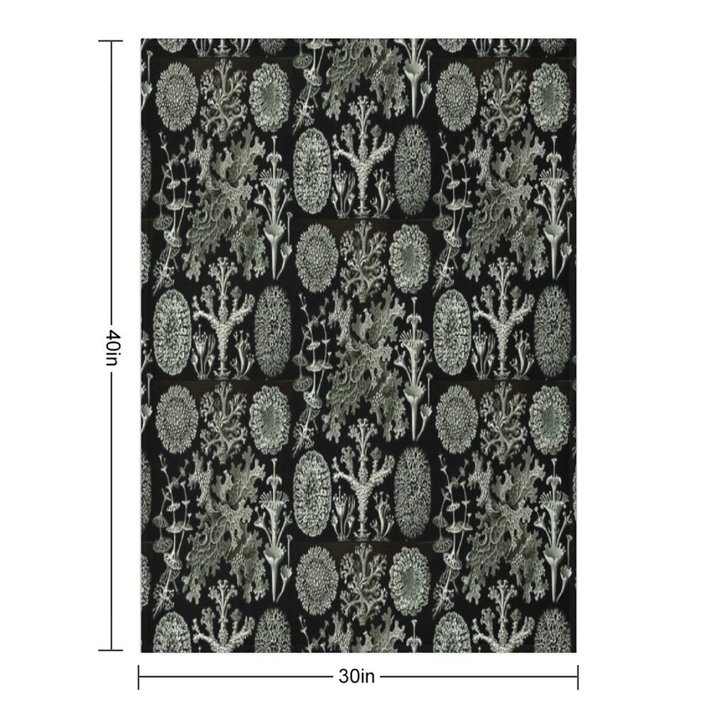 Natural History Lichen Throw Blanket