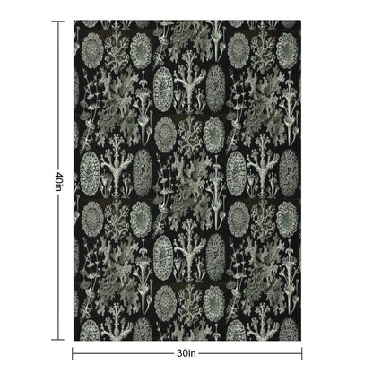 Natural History Lichen Throw Blanket
