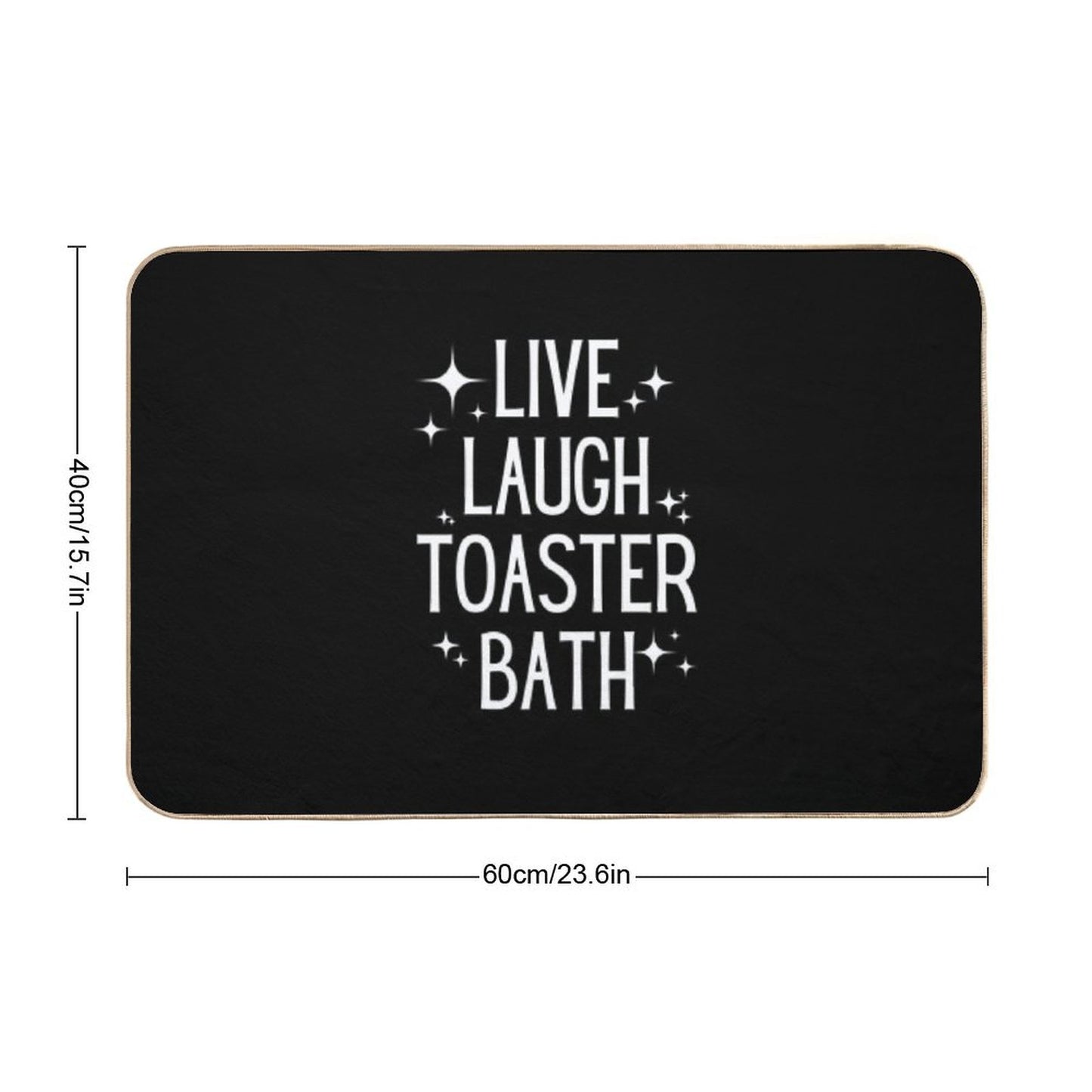 Live Laugh Toaster Bath Bath Mat