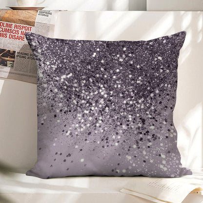 Lavender Lady Glam #2 (Photo of Glitter Only - Not Reflective) Linen Throw Pillow Cover