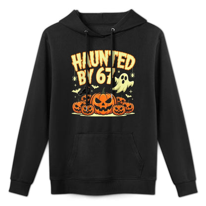 Haunted by 67 Halloween Ghost Six Seven Gen Alpha Z Colorfast Hoodie