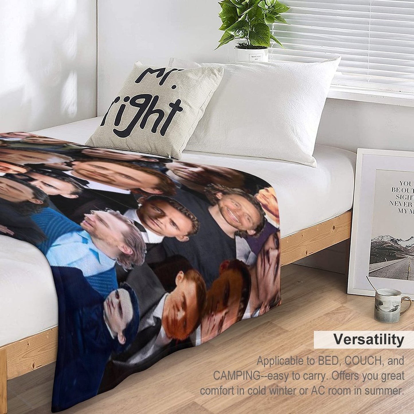 Tom Hiddleston Photo Collage Throw Blanket