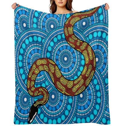 Indigenous Snake Throw Blanket