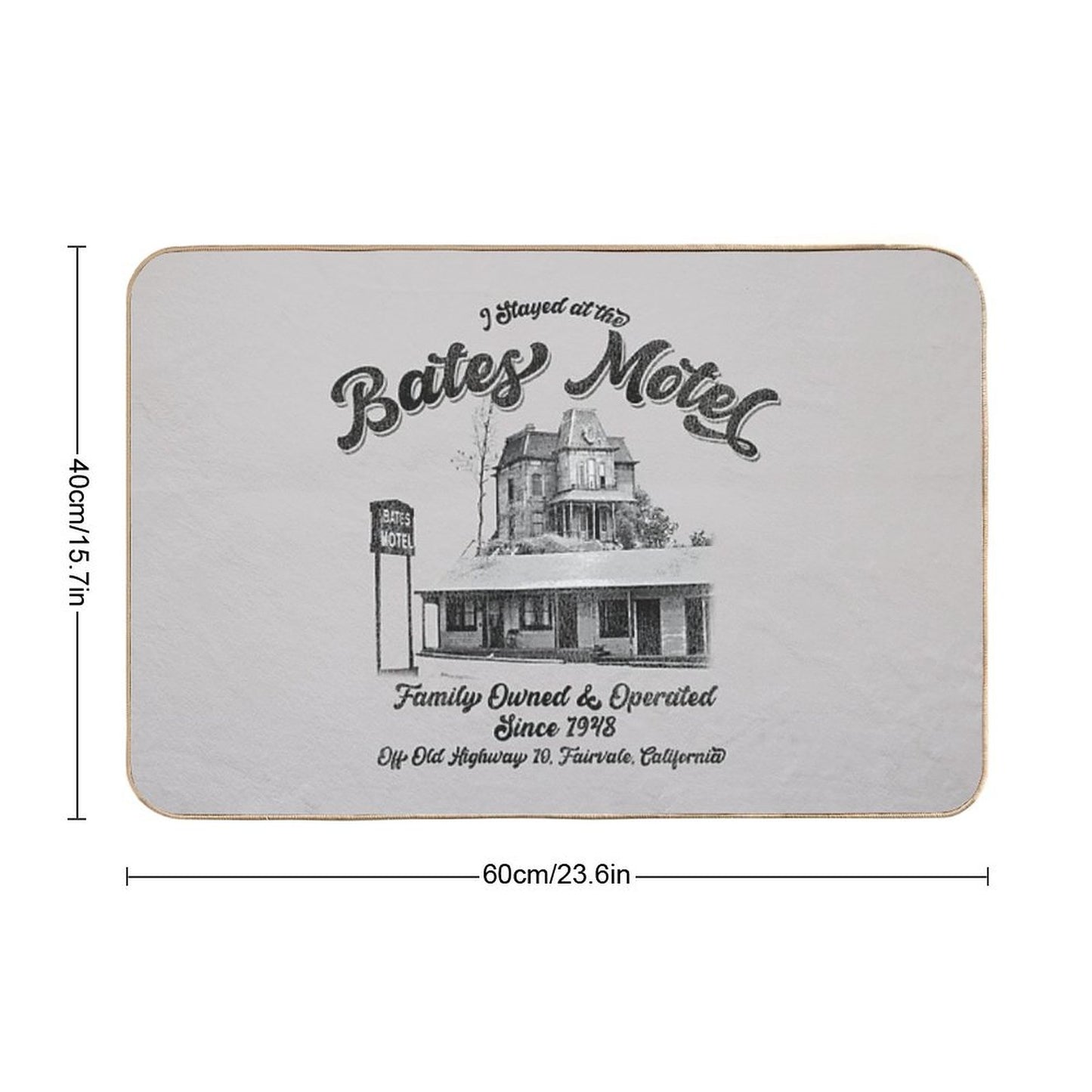 I Stayed At The Bates Motel Bath Mat