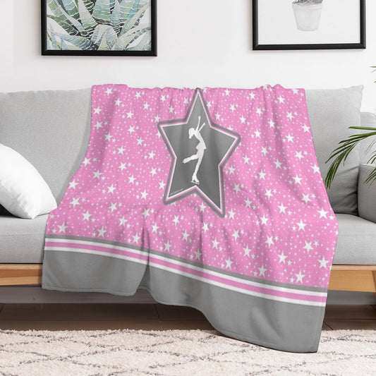 Figure Skating Among The Stars Throw Blanket