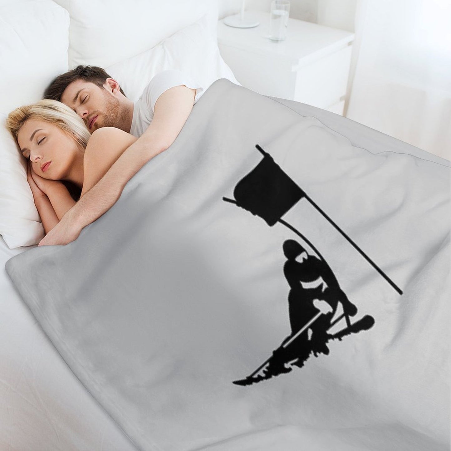 Skier Throw Blanket