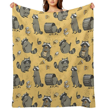 Rascally Raccoons Throw Blanket