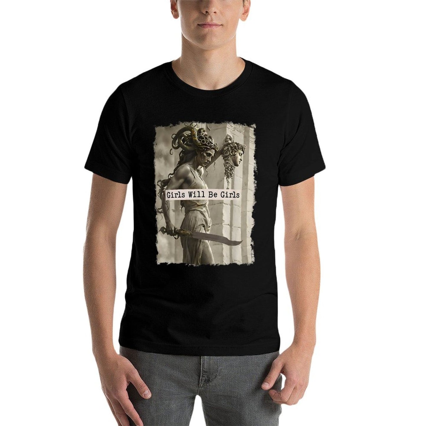 Girl Will Be Girlss Medusa Feminist Women  Versatile T-Shirt