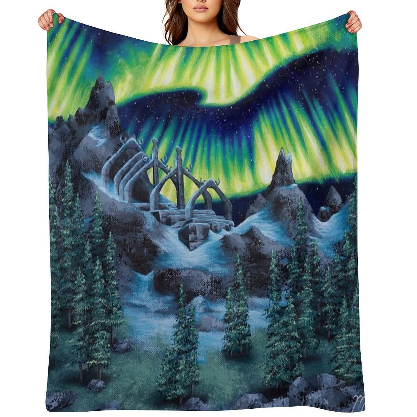 Barrow Lights Throw Blanket