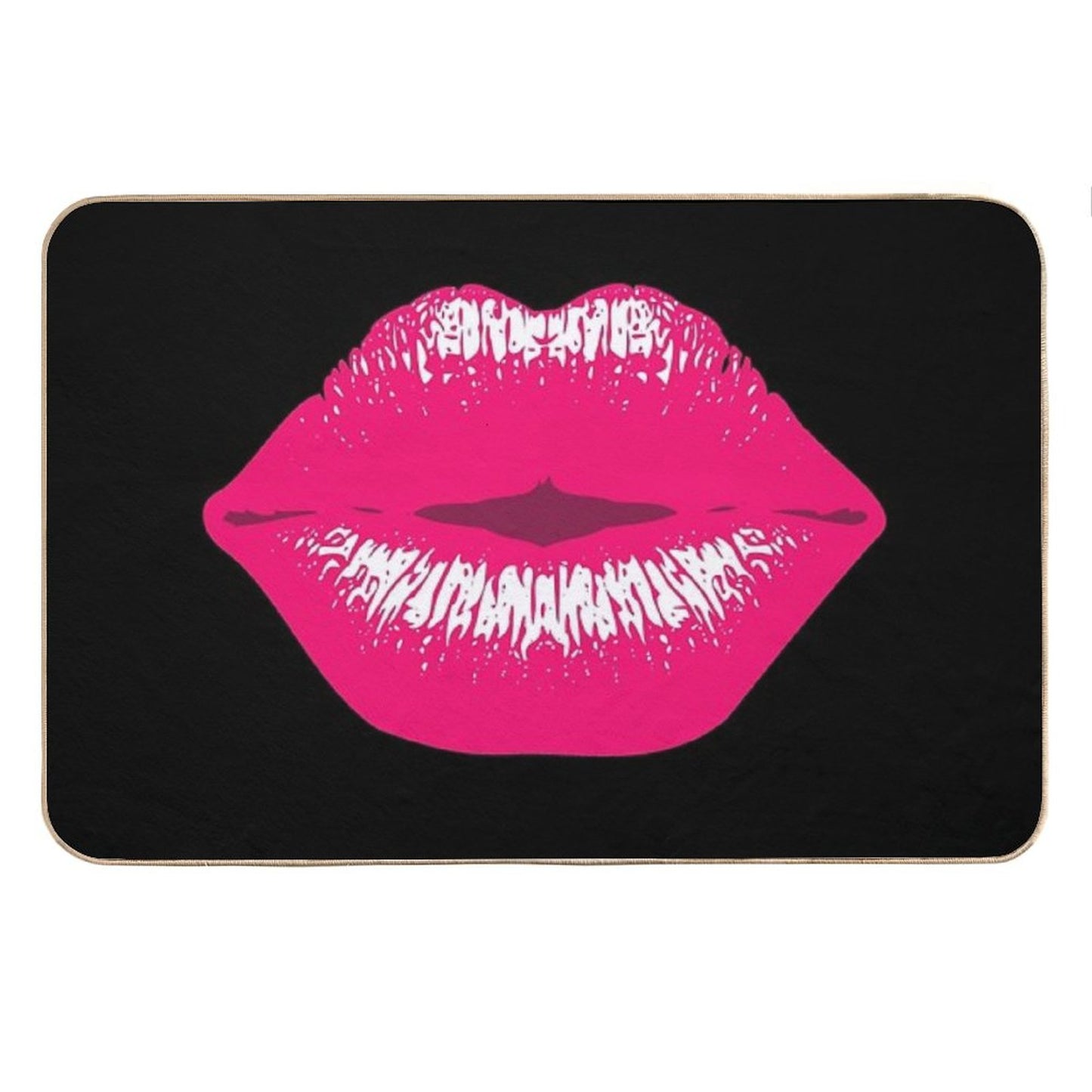 Pink Kiss Kissing Lips Lipstick Lipgloss Bath Mat