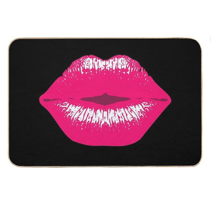 Pink Kiss Kissing Lips Lipstick Lipgloss Bath Mat
