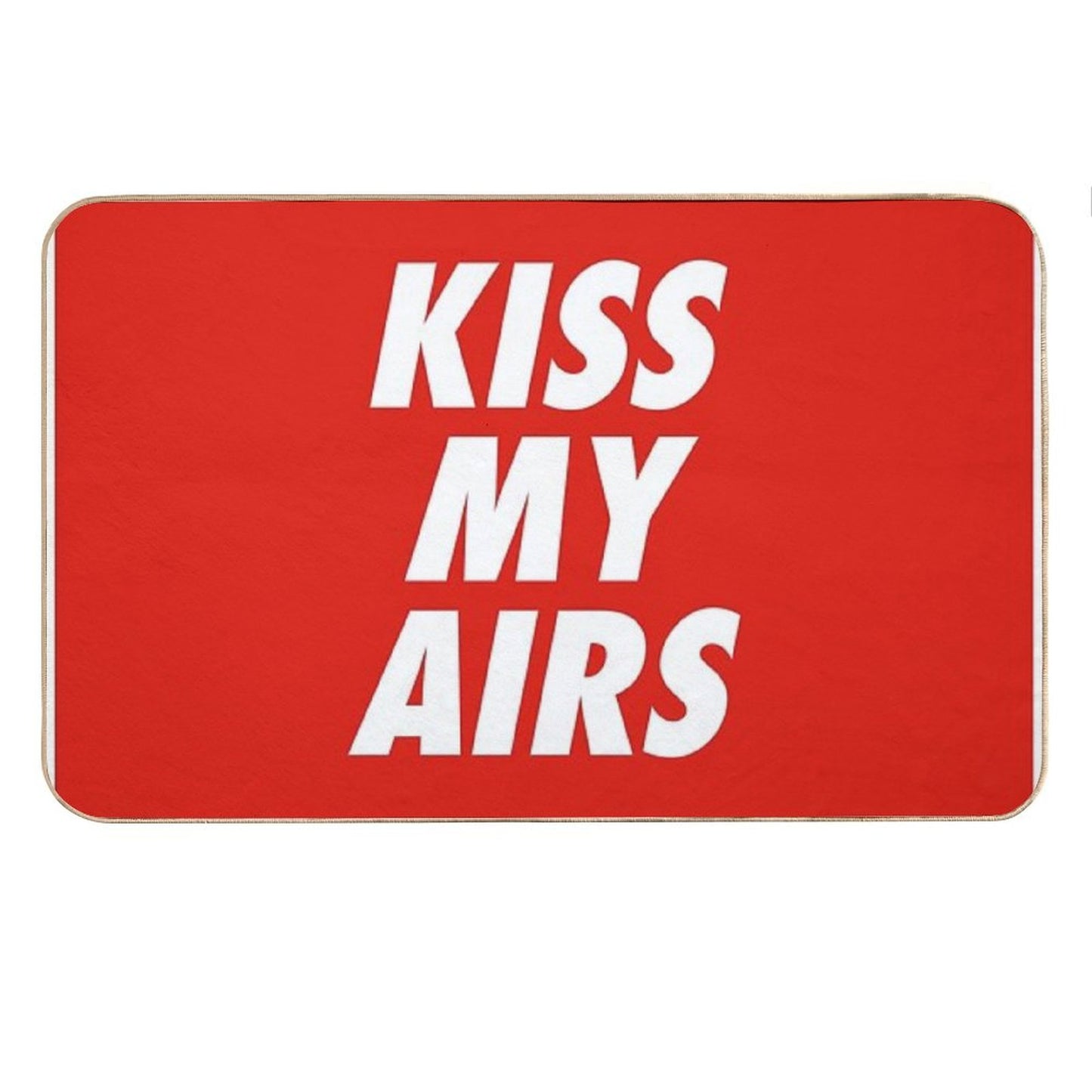 Kiss My Airs Sneaker Head Hype Red & White Bath Mat