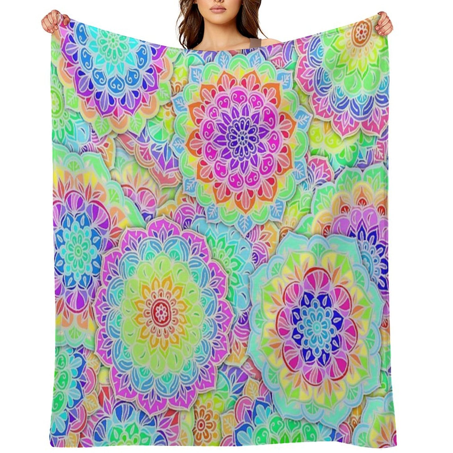 Psychedelic Summer Throw Blanket