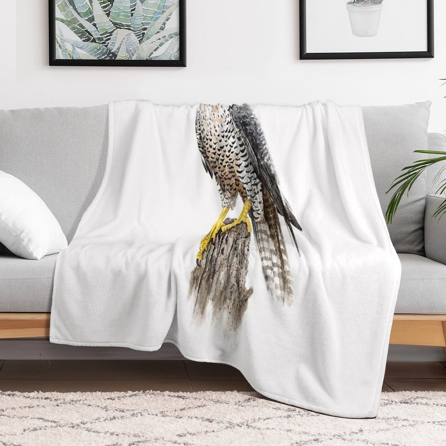 Peregrine Falcon #2 Throw Blanket