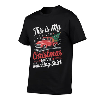 This Is My Christmas Movie Watching  Fade-proof Color T-Shirt