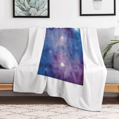 Calm Galaxy Print Throw Blanket