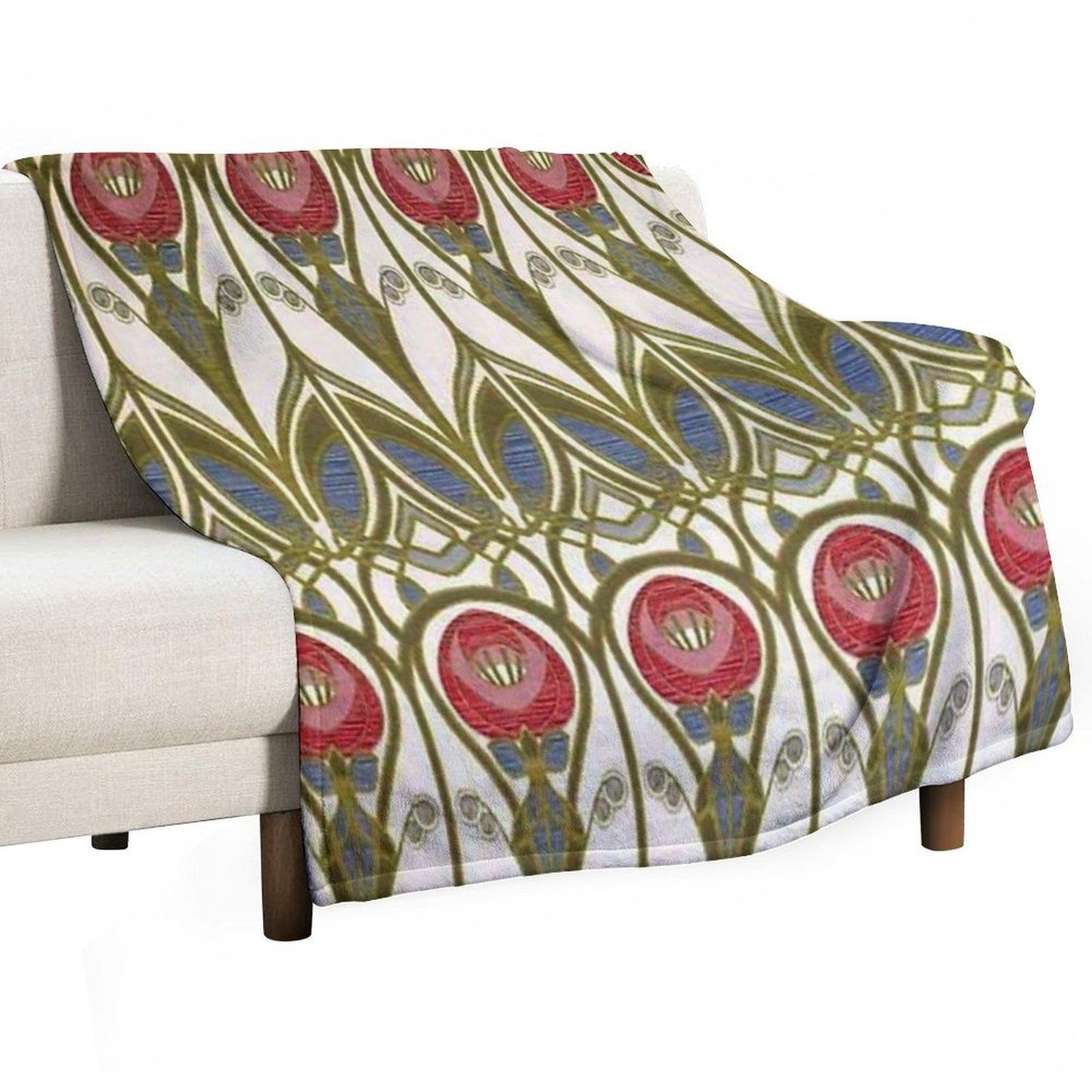 Charles Rennie Mackintosh Design Throw Blanket