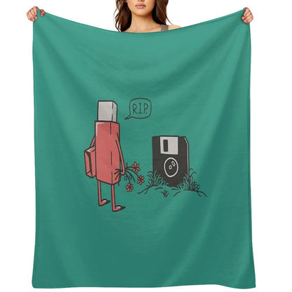 RIP Floppy Throw Blanket