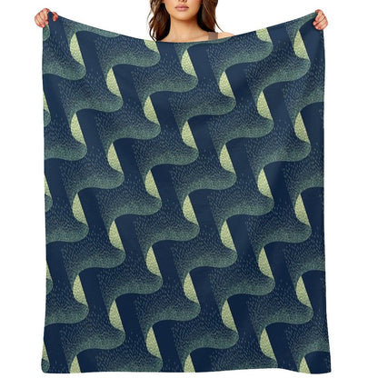 Aurora Embroidery  Repeat Pattern Throw Blanket