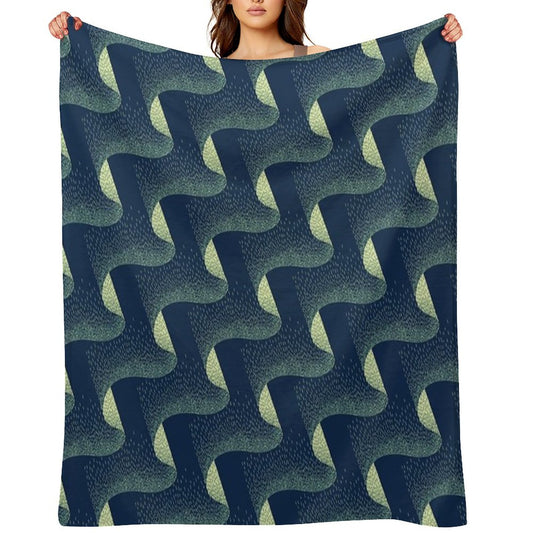 Aurora Embroidery  Repeat Pattern Throw Blanket