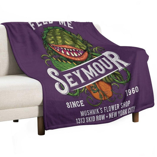 Feed Me Seymour Throw Blanket