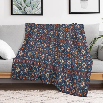 American Indian Fabric Throw Blanket