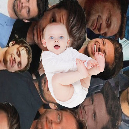 Sebastian Stan Photo Collage 2 Throw Blanket