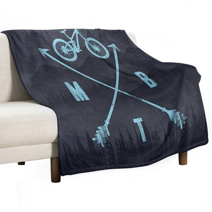 Downhill MTB Throw Blanket
