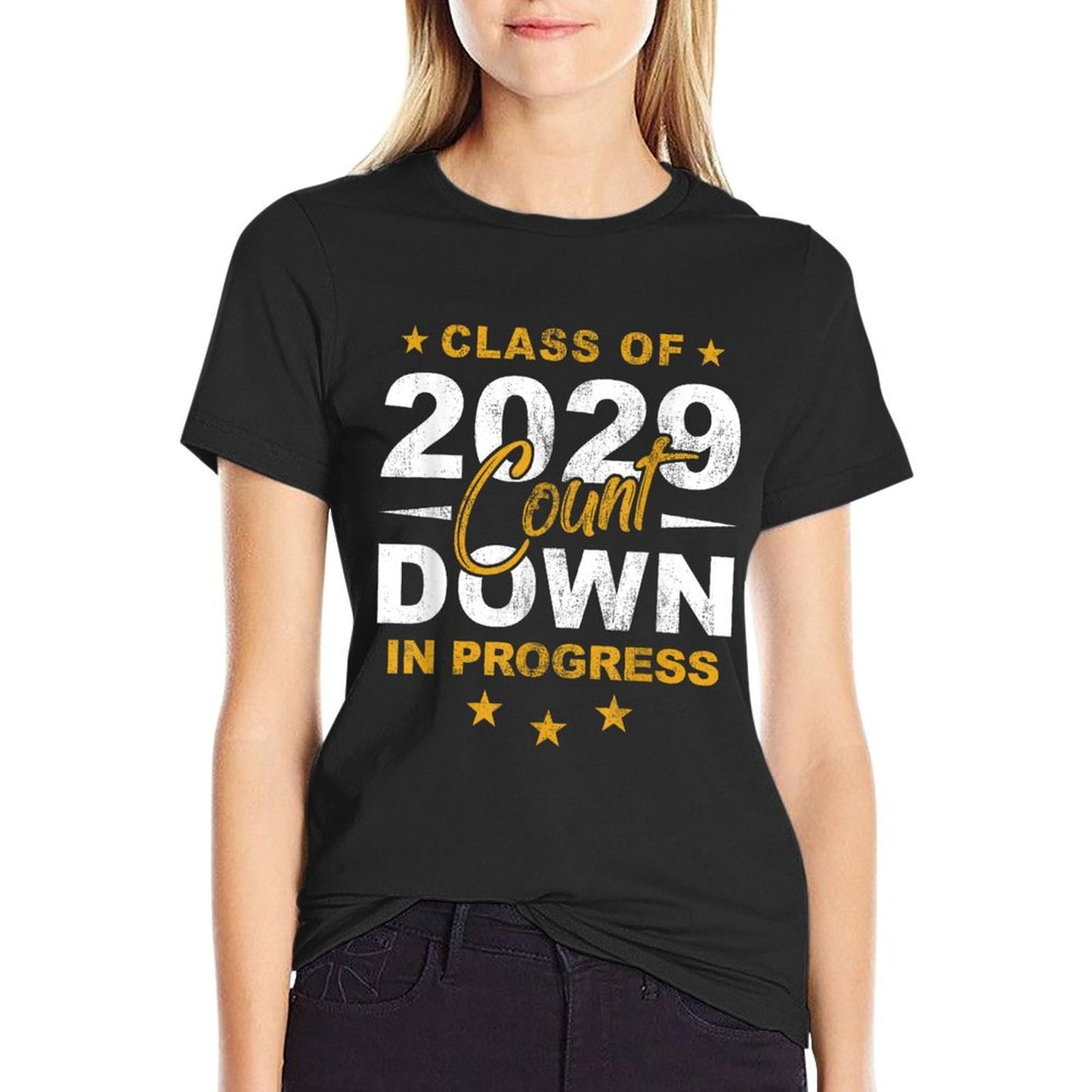 Class Of 2029 Count Down Graduating Fun First Day 8th Grader T-Shirt