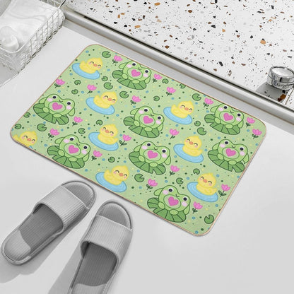 Green Froggo Design  Easy To Clean Bath Mat