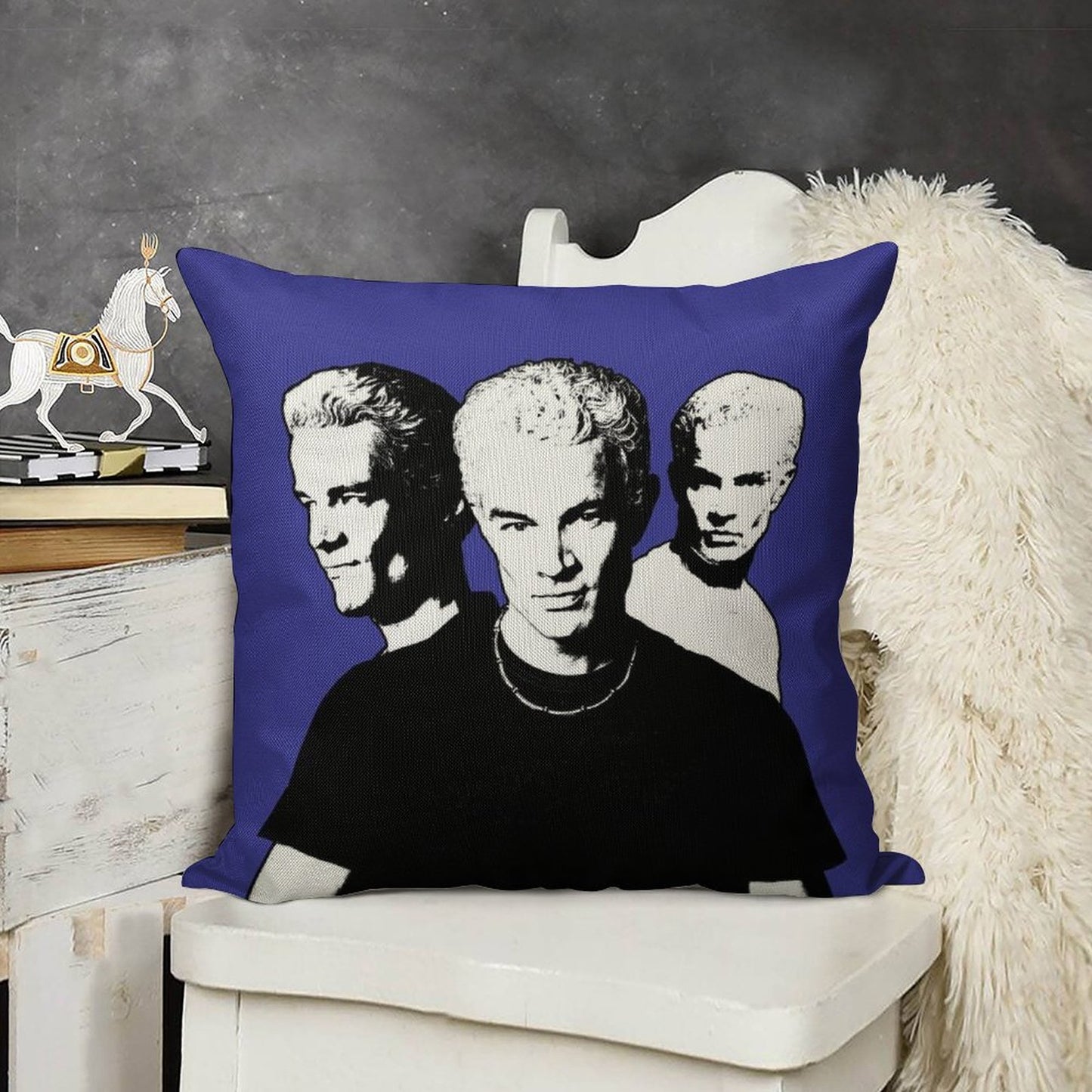 A Trio of Spike Linen Throw Pillow Cover