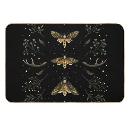 Death Head Moths Night Bath Mat